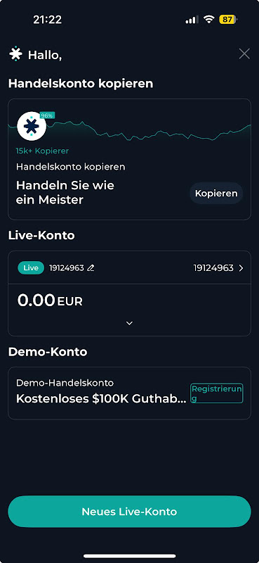 App herunterladen und einloggen